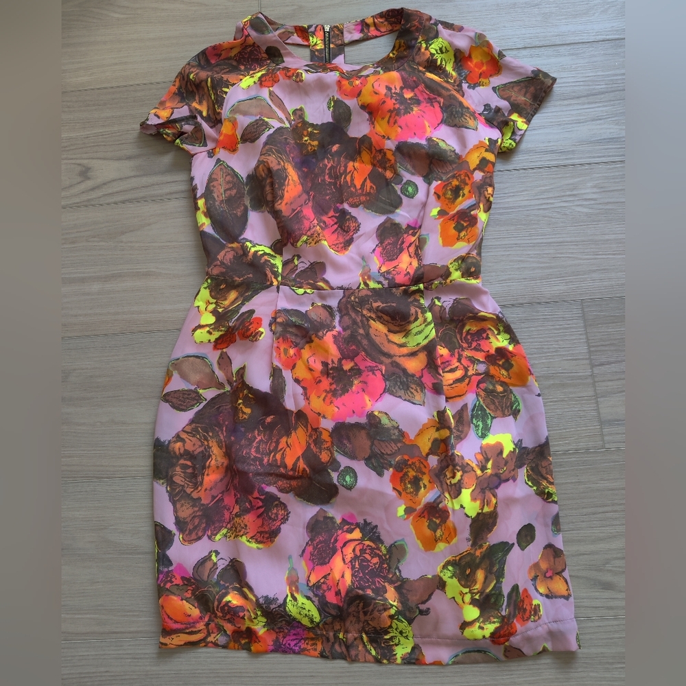 Topshop neon dress